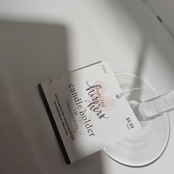 Studio his & hers set of 2  jeweled long  glass candle holder - Picture 5 of 7